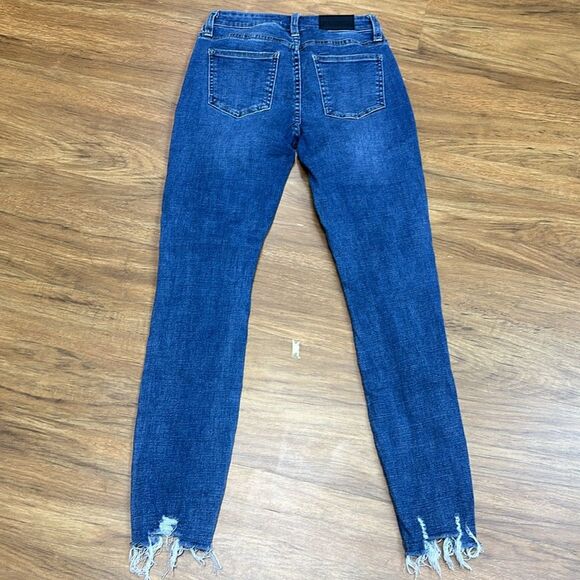 Pistola Special A Skinny Distressed Jeans Women's Dark Wash Sz 25 Mid Rise - Picture 4 of 10